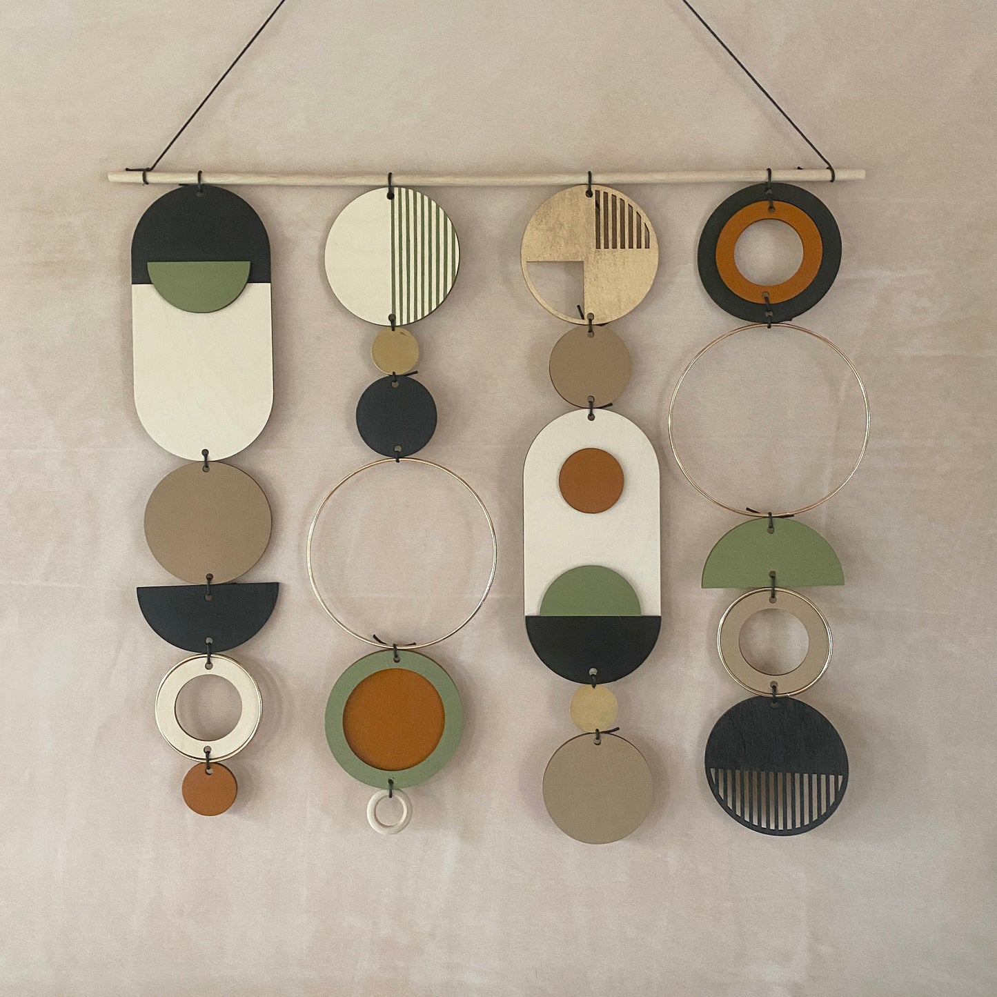 Geometric Wall Art - Statement Artwork - Minimalist Home Decor - Custom Wall Art - Unique Centre Piece Art - Mix Wall Tapestry - Wood Art