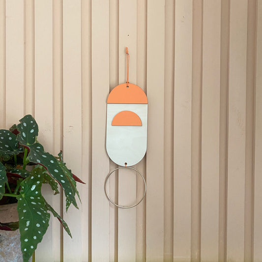 Minimalistic Mono Bright Art - Contemporary Art - Orange Wall Hanging - Modern Simple Decor - Unique Home Decor - Small Wall Hanging - Plain