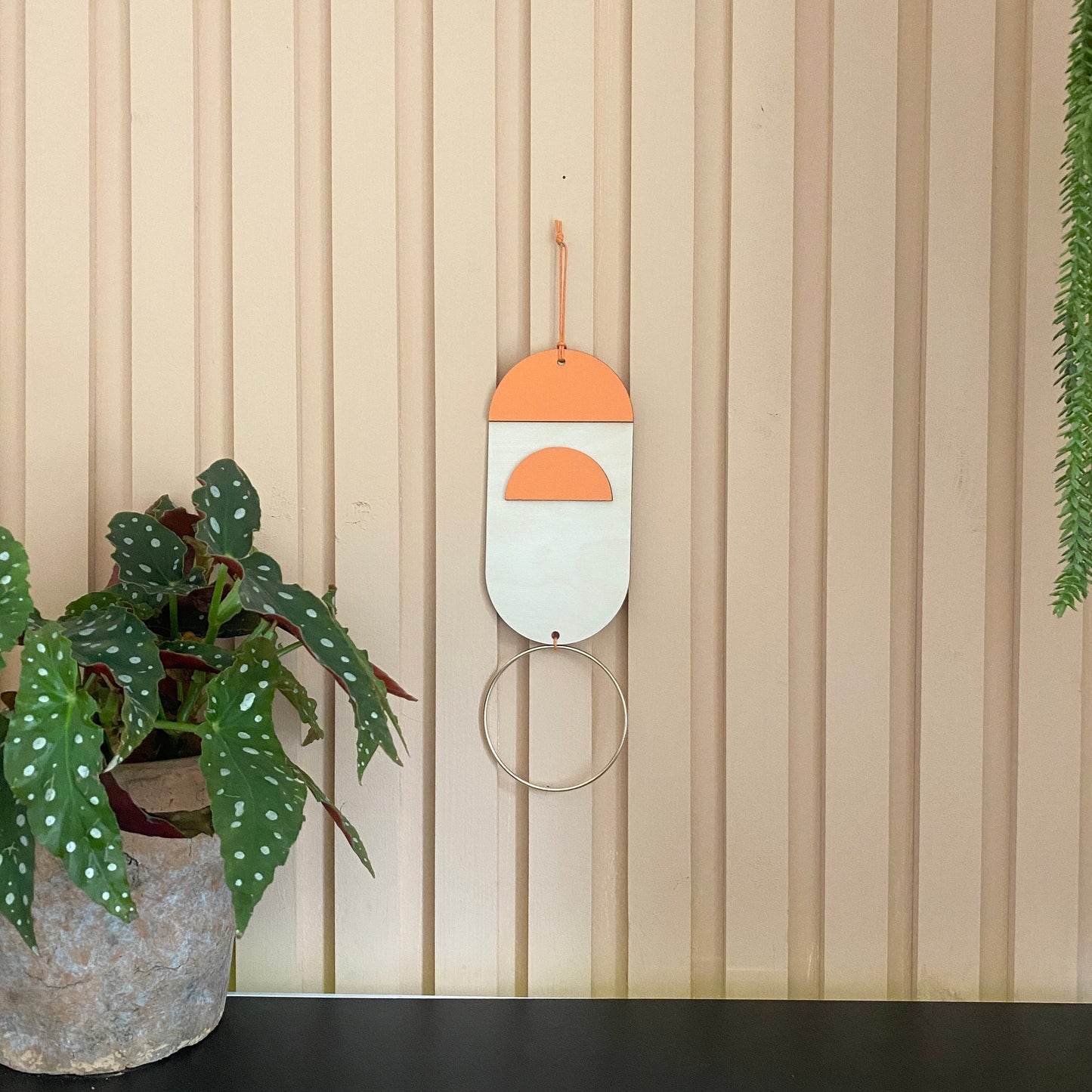 Minimalistic Mono Bright Art - Contemporary Art - Orange Wall Hanging - Modern Simple Decor - Unique Home Decor - Small Wall Hanging - Plain