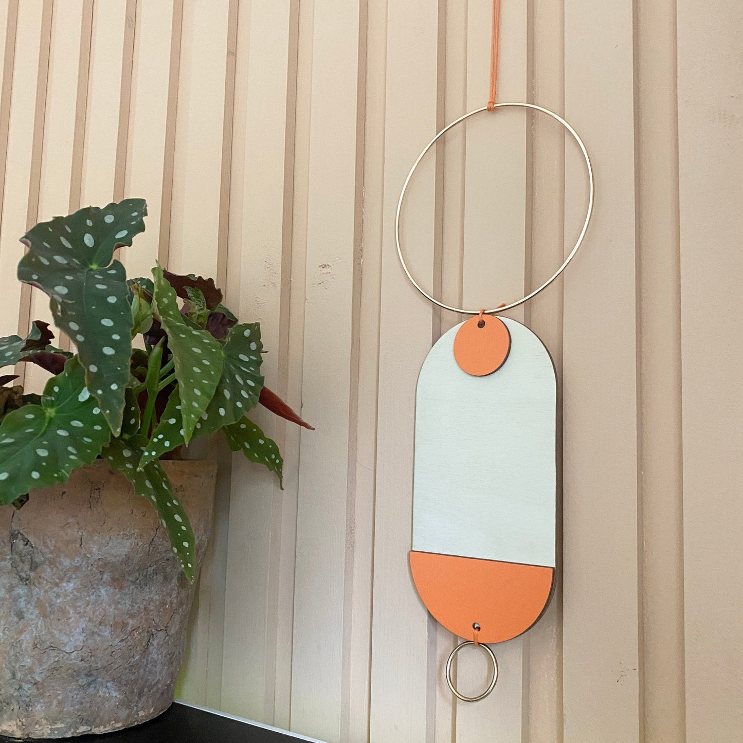 Minimalistic Monochrome Art - Contemporary Art - Living Coral Hanging - Modern Simple Decor - Unique Home Decor - Small Wall Hanging - Plain