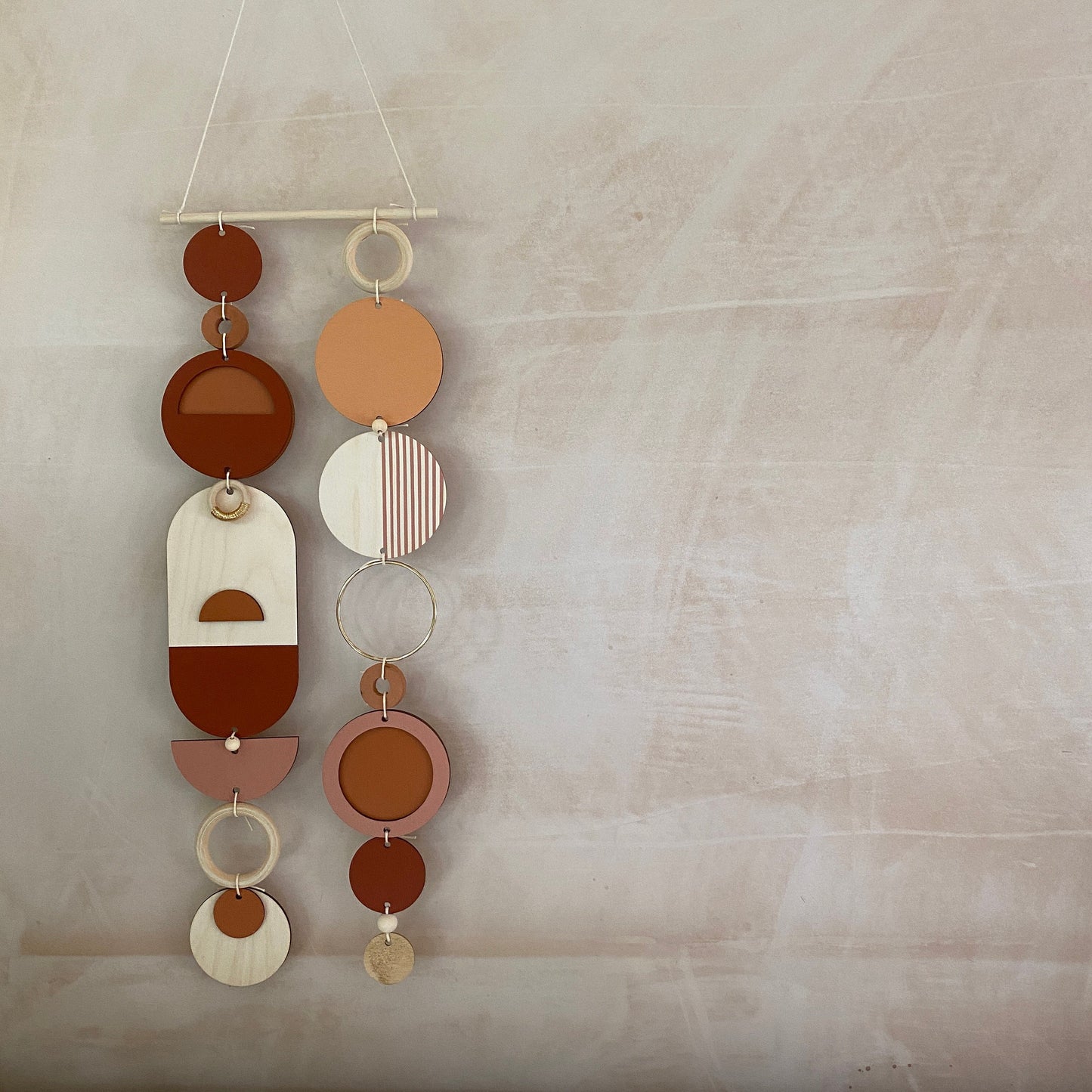 Modern Wall Art - Geometric Artwork - Minimal Home Decor - New Home Trend - Unique Centre Piece Art - Long Wall Tapestry - Wood Art