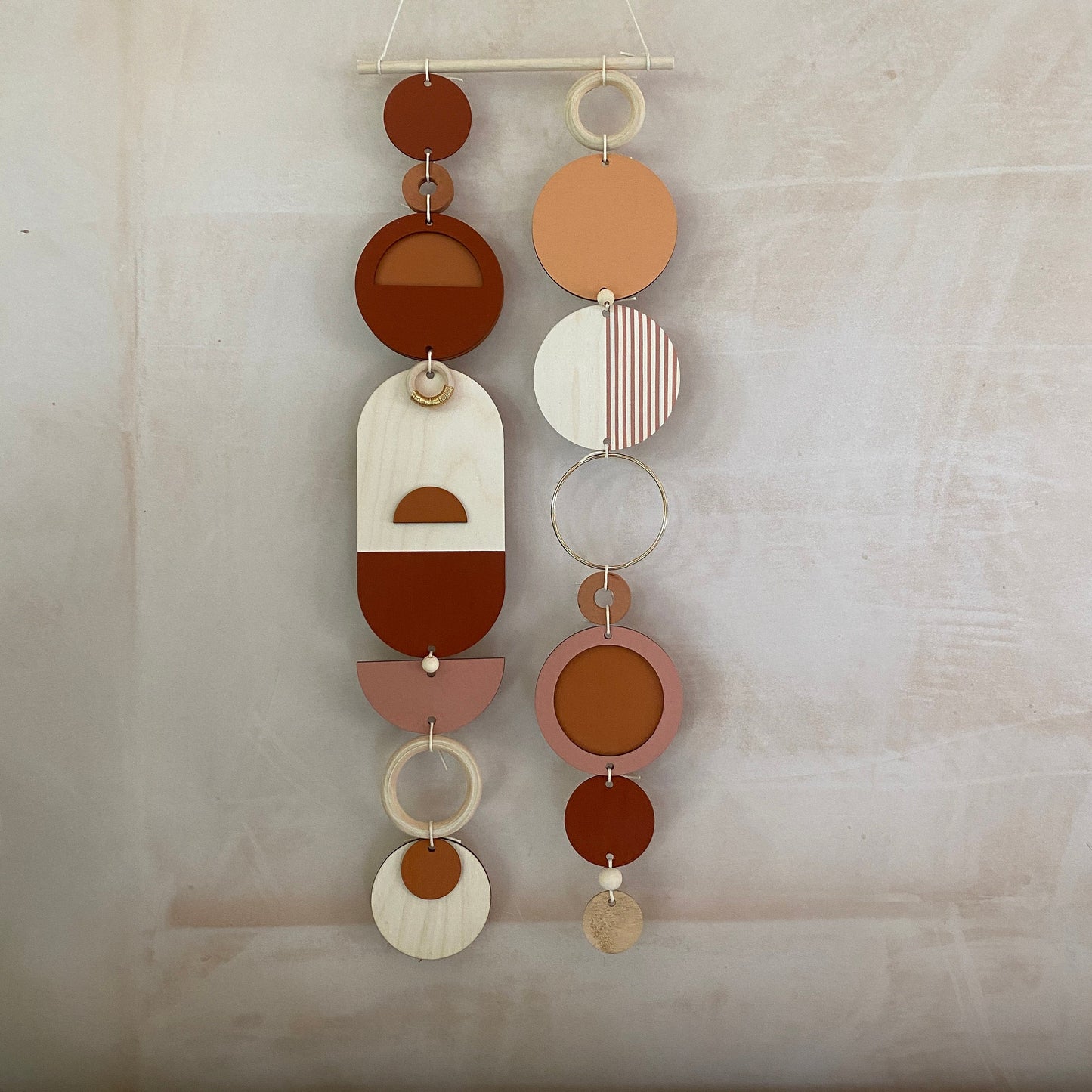 Modern Wall Art - Geometric Artwork - Minimal Home Decor - New Home Trend - Unique Centre Piece Art - Long Wall Tapestry - Wood Art