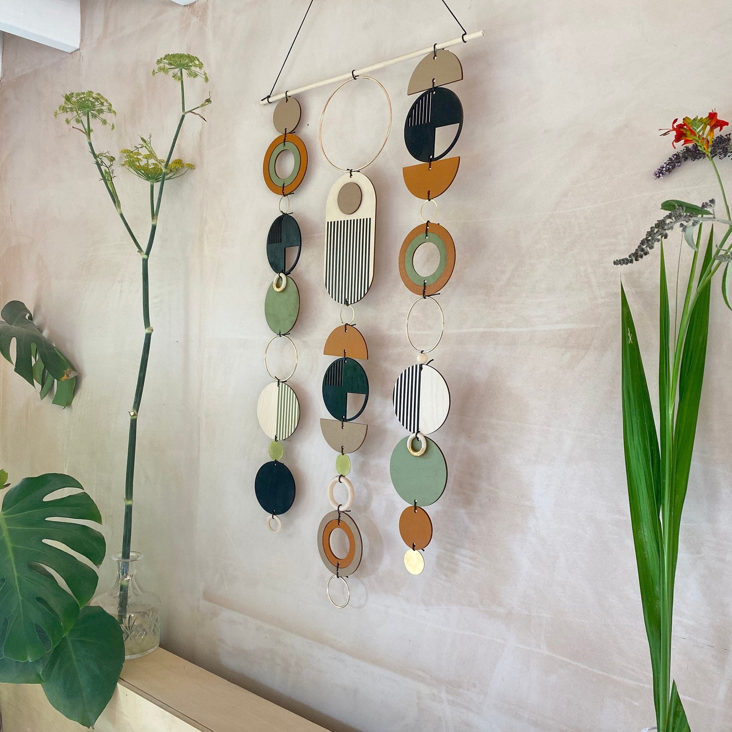 Contemporary Wall Art - Geometric Artwork - Minimalist Home Decor - Custom Wall Art - Unique Centre Piece Art - Mix Wall Tapestry - Wood Art