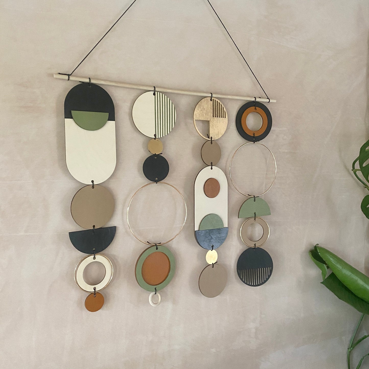 Geometric Wall Art - Statement Artwork - Minimalist Home Decor - Custom Wall Art - Unique Centre Piece Art - Mix Wall Tapestry - Wood Art