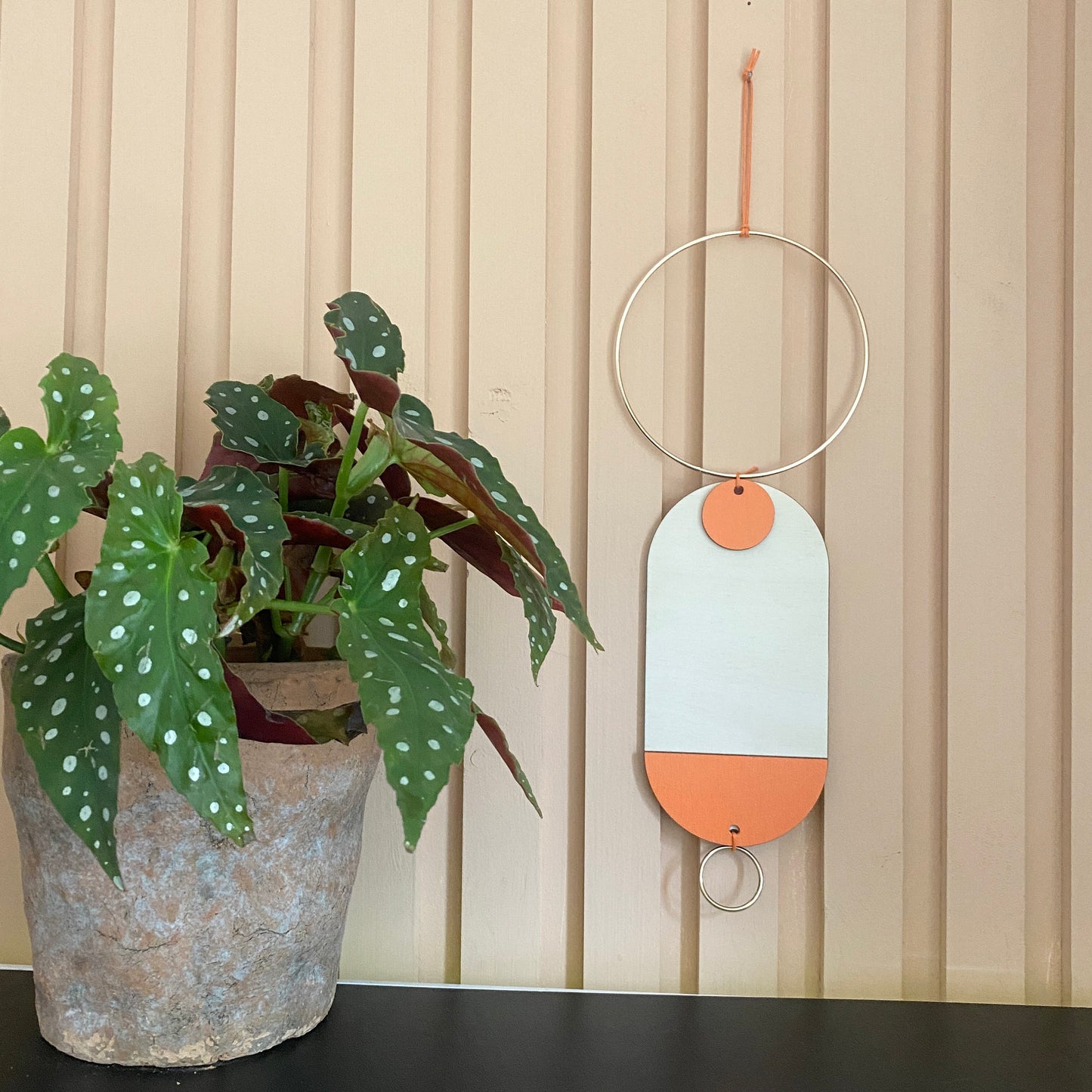 Minimalistic Monochrome Art - Contemporary Art - Living Coral Hanging - Modern Simple Decor - Unique Home Decor - Small Wall Hanging - Plain