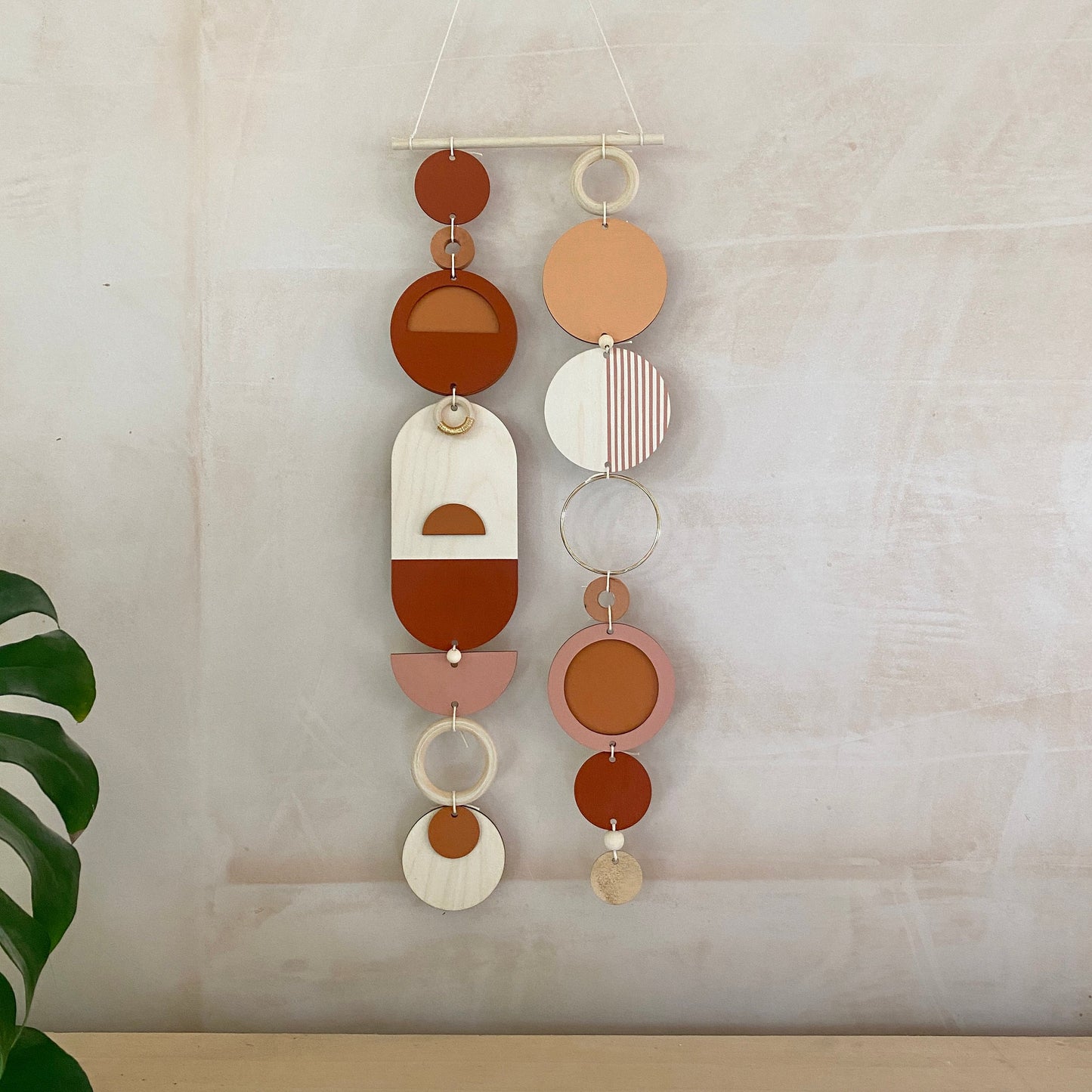 Modern Wall Art - Geometric Artwork - Minimal Home Decor - New Home Trend - Unique Centre Piece Art - Long Wall Tapestry - Wood Art