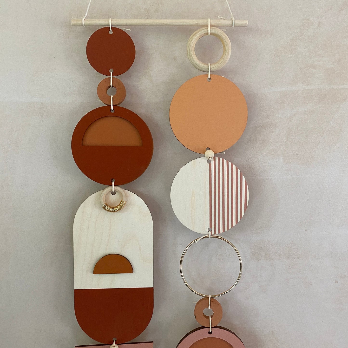 Modern Wall Art - Geometric Artwork - Minimal Home Decor - New Home Trend - Unique Centre Piece Art - Long Wall Tapestry - Wood Art