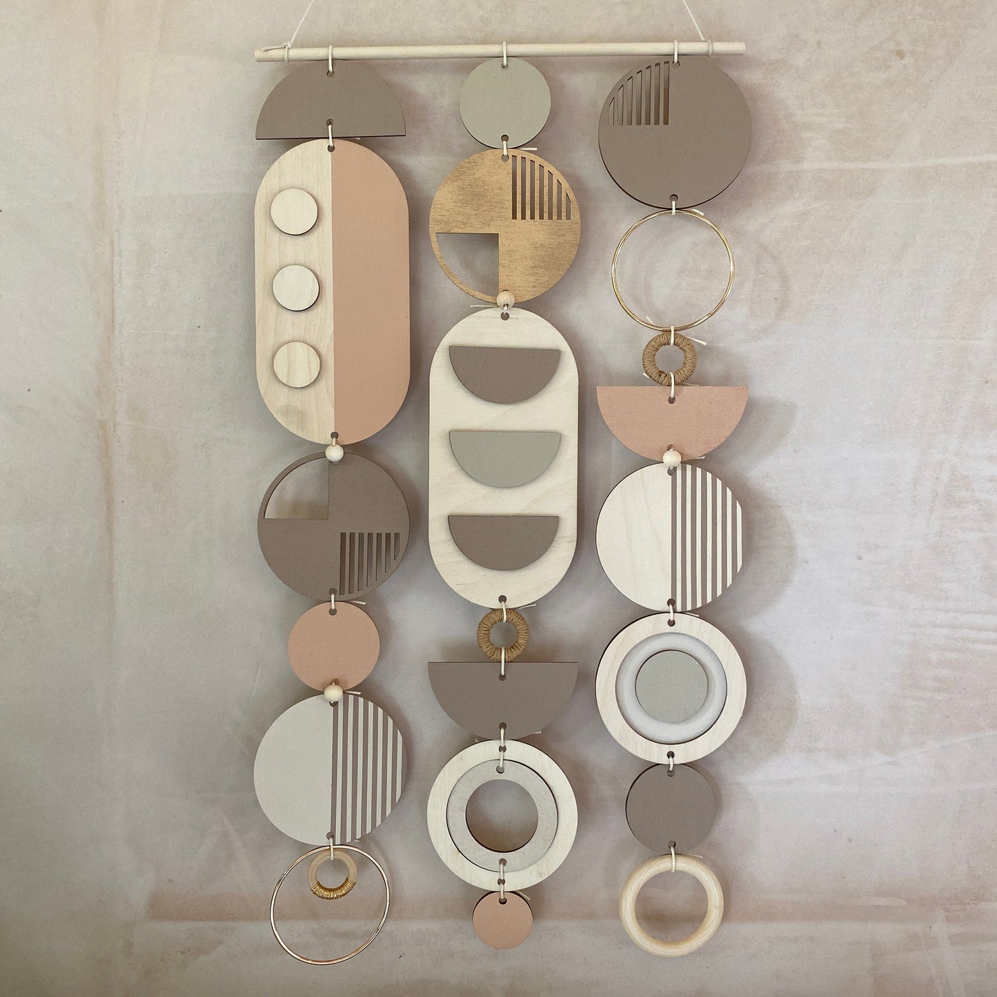 Boho Wall Art - Geometric Art - Living Room Decor - Handmade Wall Art