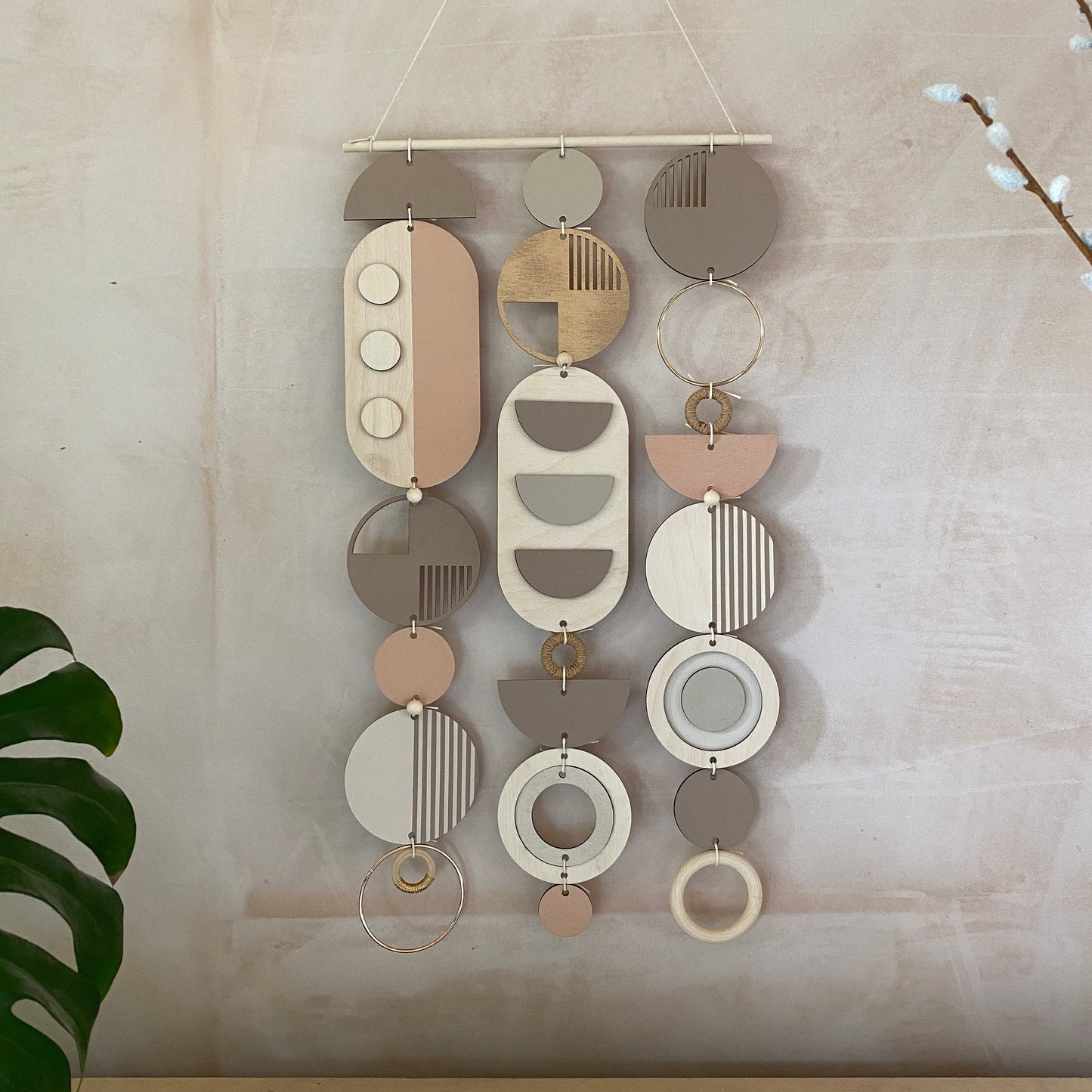 Boho Wall Art - Geometric Art - Living Room Decor - Handmade Wall Art