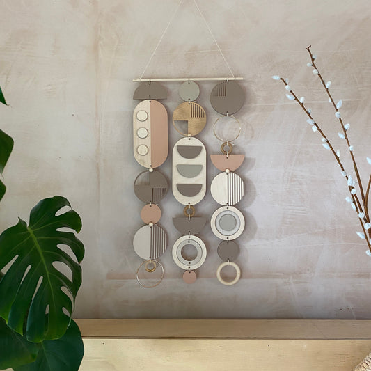 Boho Wall Art - Geometric Art - Living Room Decor - Handmade Wall Art