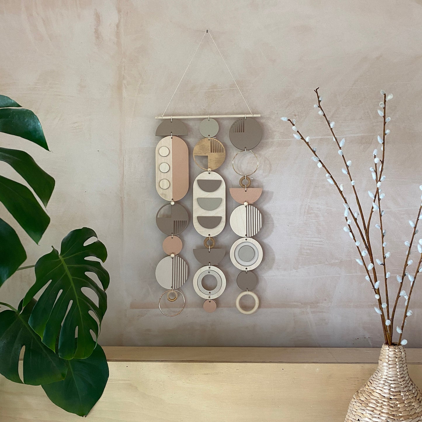 Boho Wall Art - Geometric Art - Living Room Decor - Handmade Wall Art