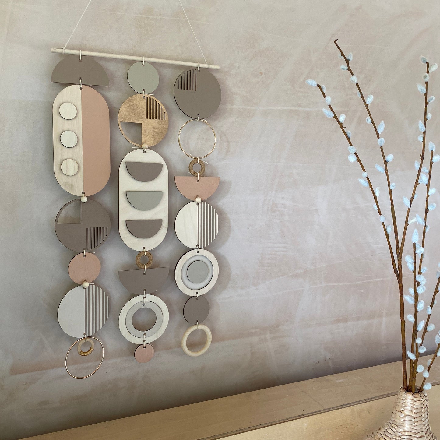 Boho Wall Art - Geometric Art - Living Room Decor - Handmade Wall Art