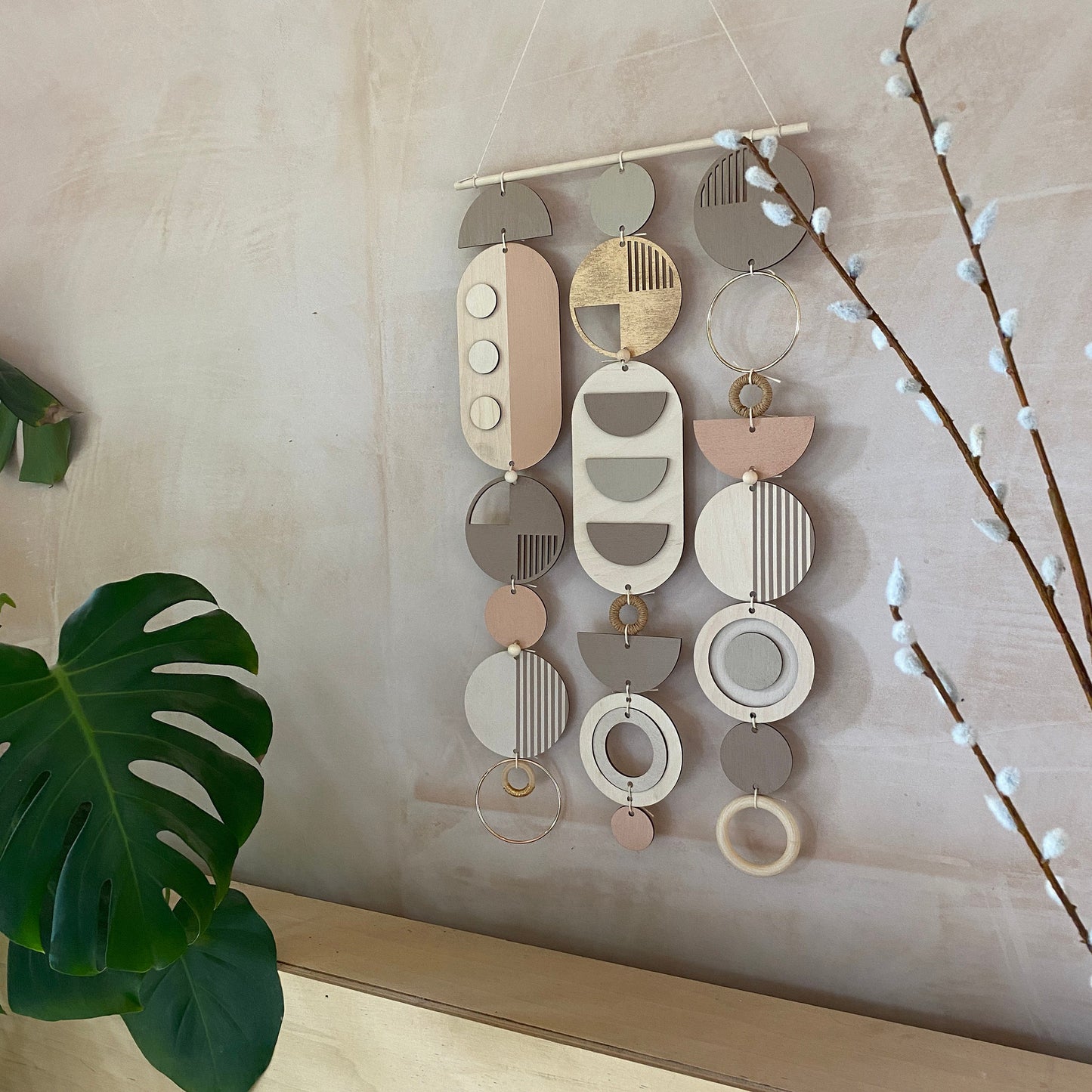 Boho Wall Art - Geometric Art - Living Room Decor - Handmade Wall Art