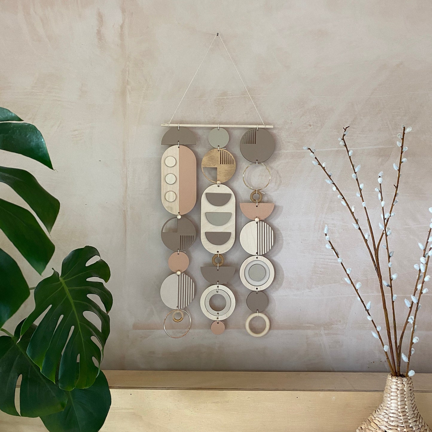 Boho Wall Art - Geometric Art - Living Room Decor - Handmade Wall Art