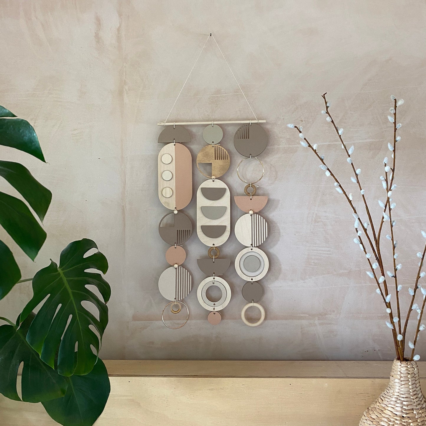 Boho Wall Art - Geometric Art - Living Room Decor - Handmade Wall Art