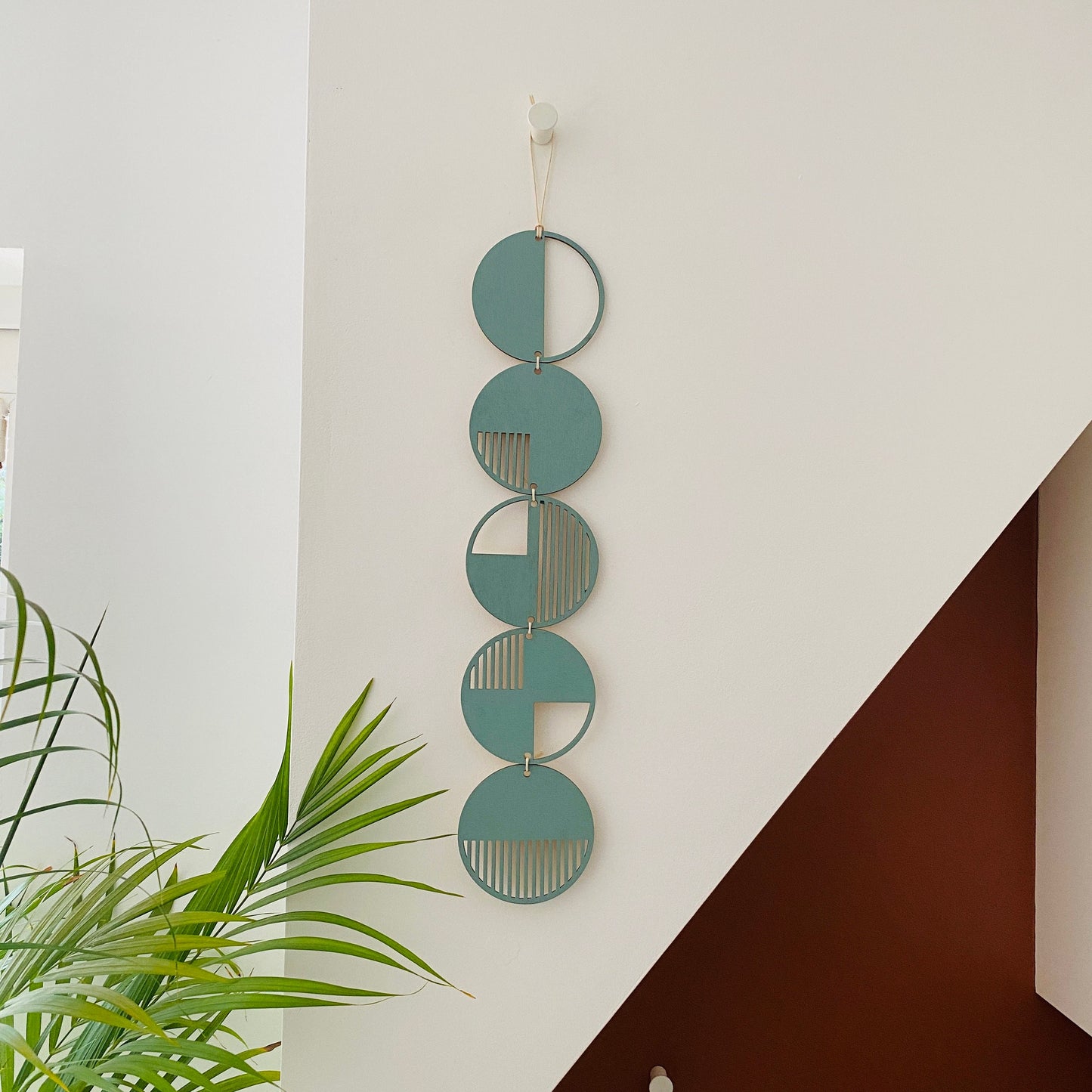 Eucalyptus Wall hanging - Geometric Art - Plywood Decor - Modern Wall Art - Mono Wall Hanging - Wall Art Decor - Sage Green Cut Out Art