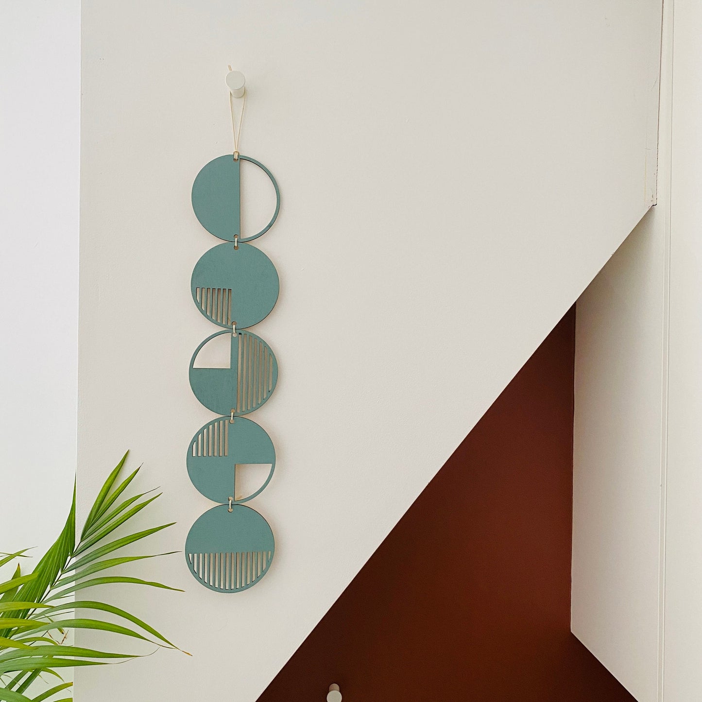 Eucalyptus Wall hanging - Geometric Art - Plywood Decor - Modern Wall Art - Mono Wall Hanging - Wall Art Decor - Sage Green Cut Out Art