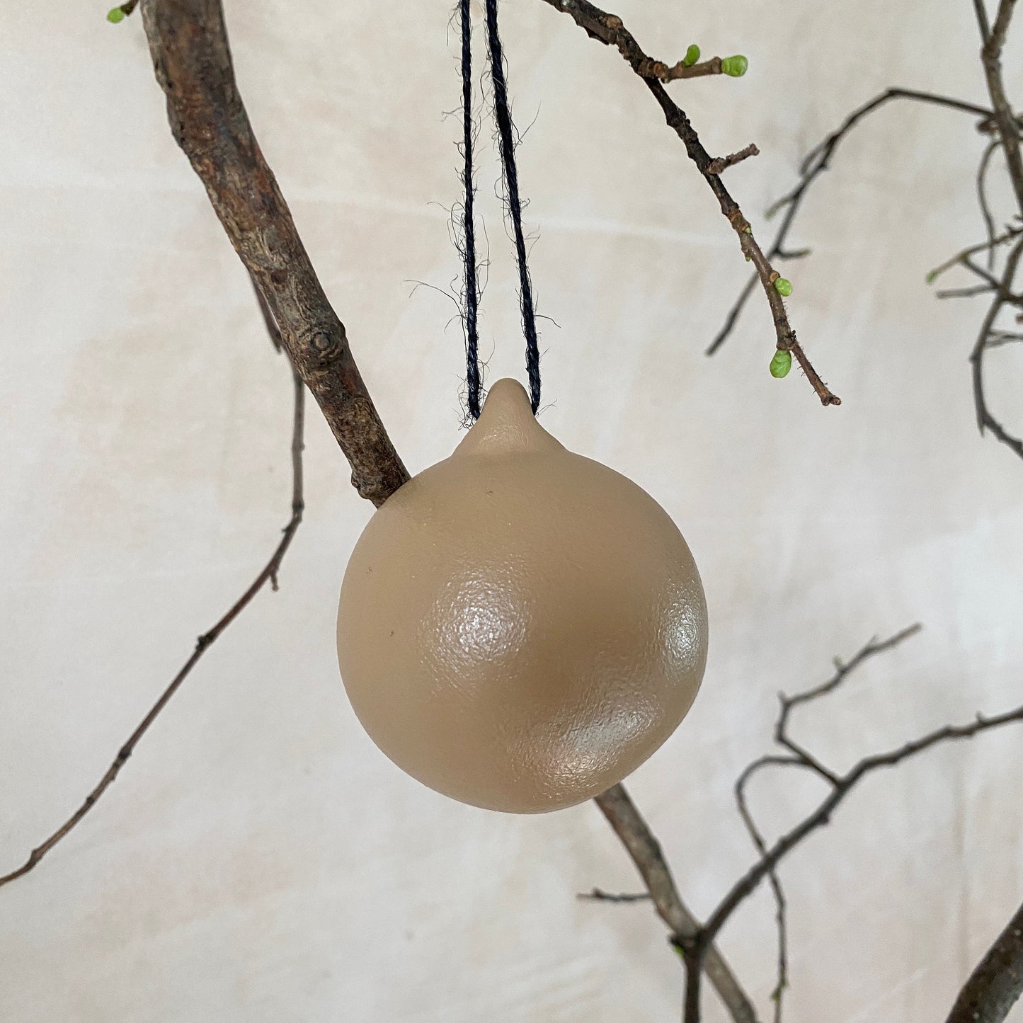 Set of 6 Original Ceramic Baubles - Ceramic Ornament - Christmas Tree Decoration - Hand Painted - Green Baubles - Earthy Baubles - 6cm