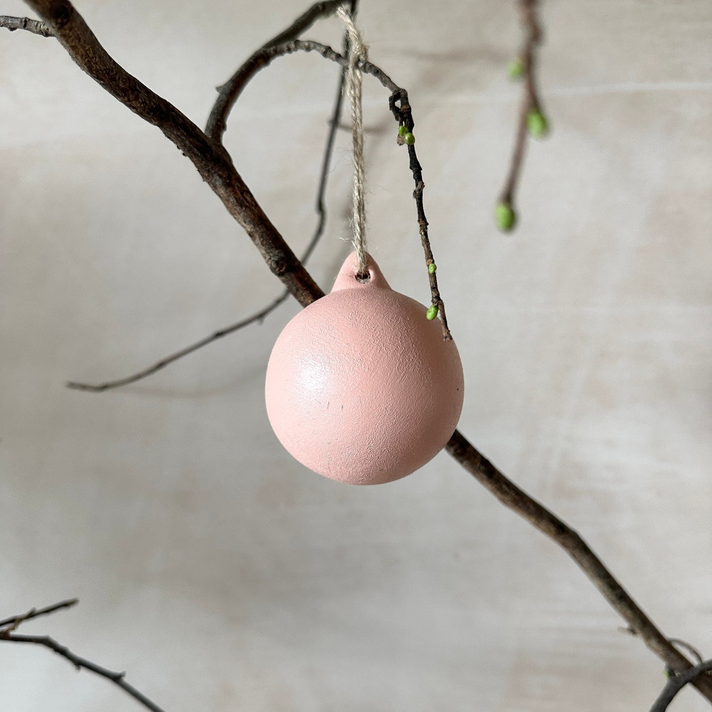 Set of 6 Pastel Ceramic Baubles - Xmas Ornament - Christmas Tree Decoration - Hand Painted - Pastel Pink Baubles - Pastel Blue Baubles - 6cm