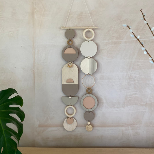 Modern Wall Art - Geometric Artwork - Minimal Home Decor - New Home Trend - Unique Centre Piece Art - Long Wall Tapestry - Wood Art