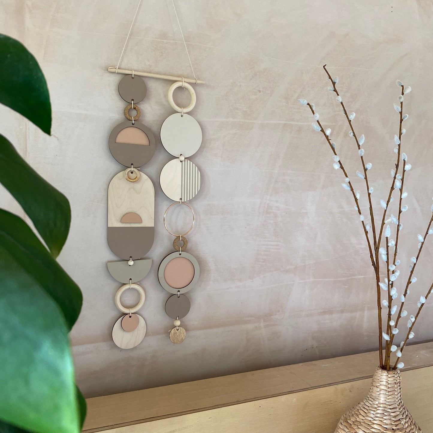 Modern Wall Art - Geometric Artwork - Minimal Home Decor - New Home Trend - Unique Centre Piece Art - Long Wall Tapestry - Wood Art