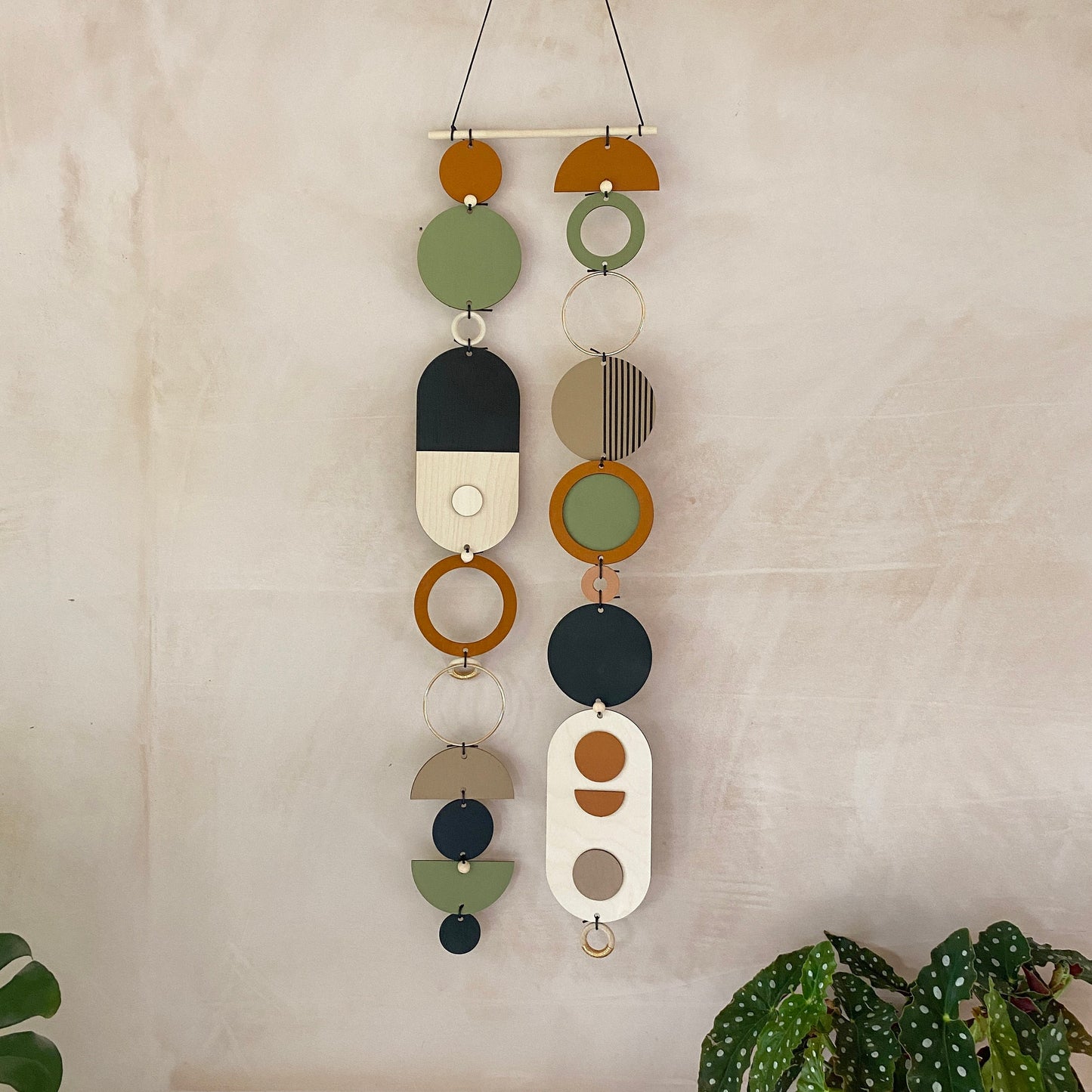 Longer Wall Art - Geometric Artwork - Minimal Home Decor - New Home Trend - Slim Centre Piece Art - Thin Wall Tapestry - Wood Art