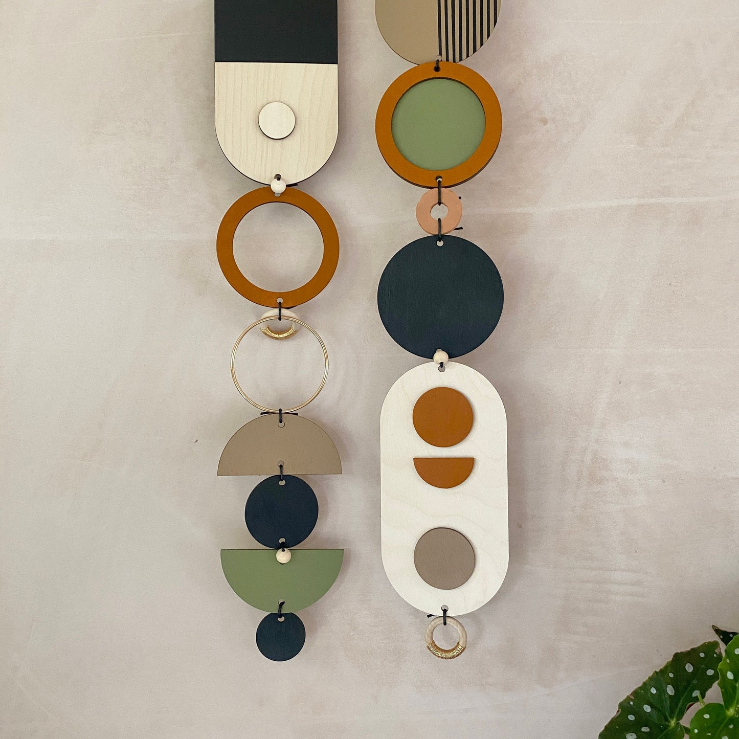 Longer Wall Art - Geometric Artwork - Minimal Home Decor - New Home Trend - Slim Centre Piece Art - Thin Wall Tapestry - Wood Art