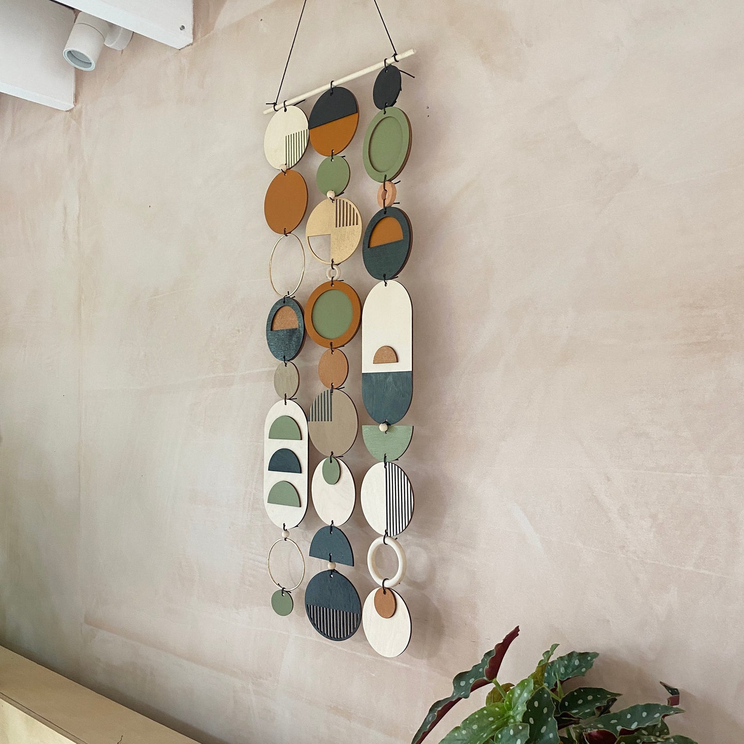 Longer Wall Art - Geometric Artwork - Minimal Home Decor - New Home Trend - Slim Centre Piece Art - Thin Wall Tapestry - Wood Art