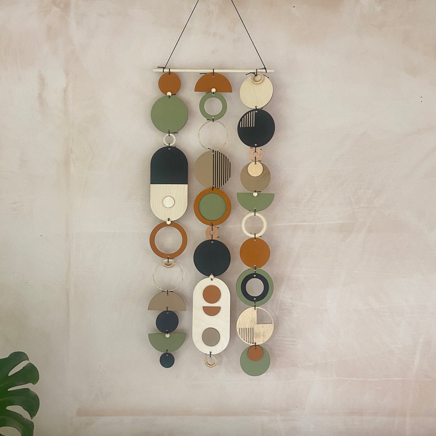 Longer Wall Art - Geometric Artwork - Minimal Home Decor - New Home Trend - Slim Centre Piece Art - Thin Wall Tapestry - Wood Art