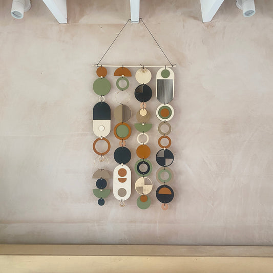 Longer Wall Art - Geometric Artwork - Minimal Home Decor - New Home Trend - Slim Centre Piece Art - Thin Wall Tapestry - Wood Art