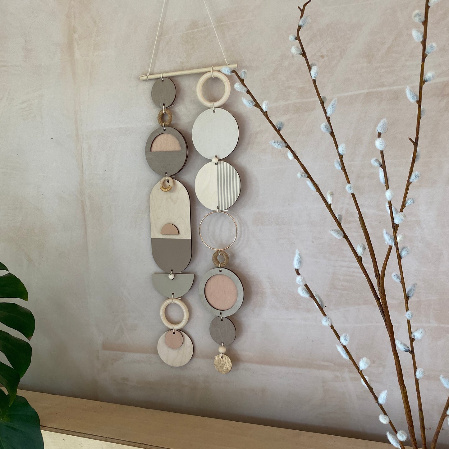 Modern Wall Art - Geometric Artwork - Minimal Home Decor - New Home Trend - Unique Centre Piece Art - Long Wall Tapestry - Wood Art