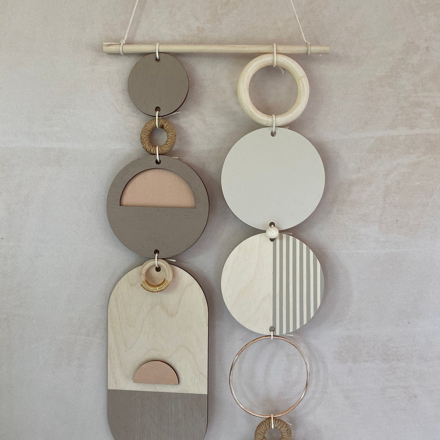 Modern Wall Art - Geometric Artwork - Minimal Home Decor - New Home Trend - Unique Centre Piece Art - Long Wall Tapestry - Wood Art