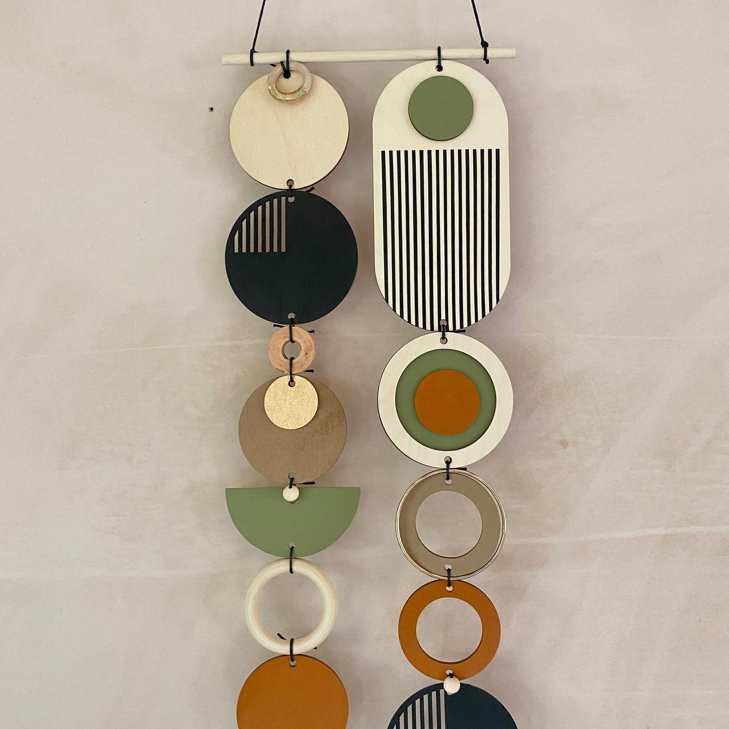 Longer Wall Art - Geometric Artwork - Minimal Home Decor - New Home Trend - Slim Centre Piece Art - Thin Wall Tapestry - Wood Art