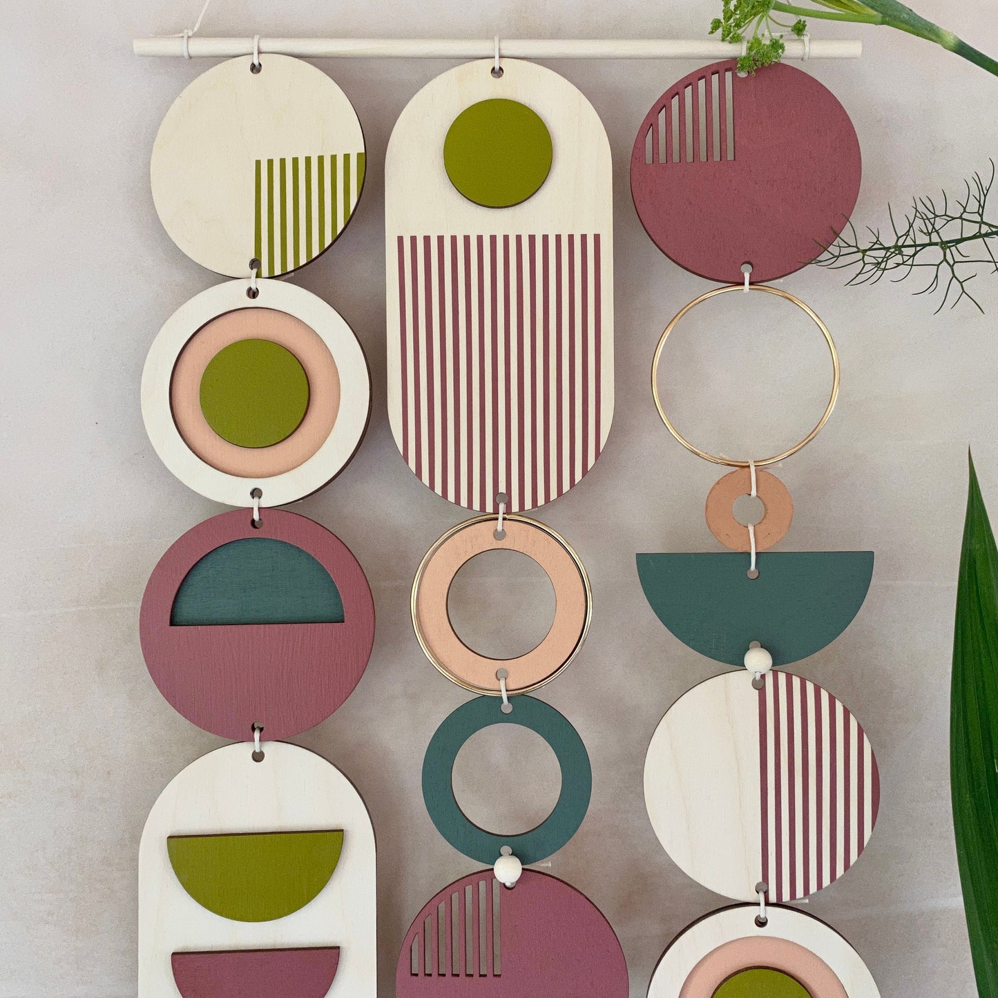 Large Modern Eclectic Wall Art Wooden Decor - Different Artwork - Minimalist Home Decor - Bright home Decor- Unique Centre Piece Art - large Wall Tapestry - Wood Art