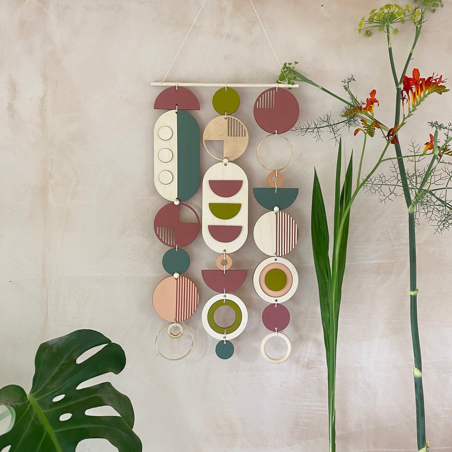 Modern Geometric Wall Hanging - Boho Wall Art - Bedroom Decor