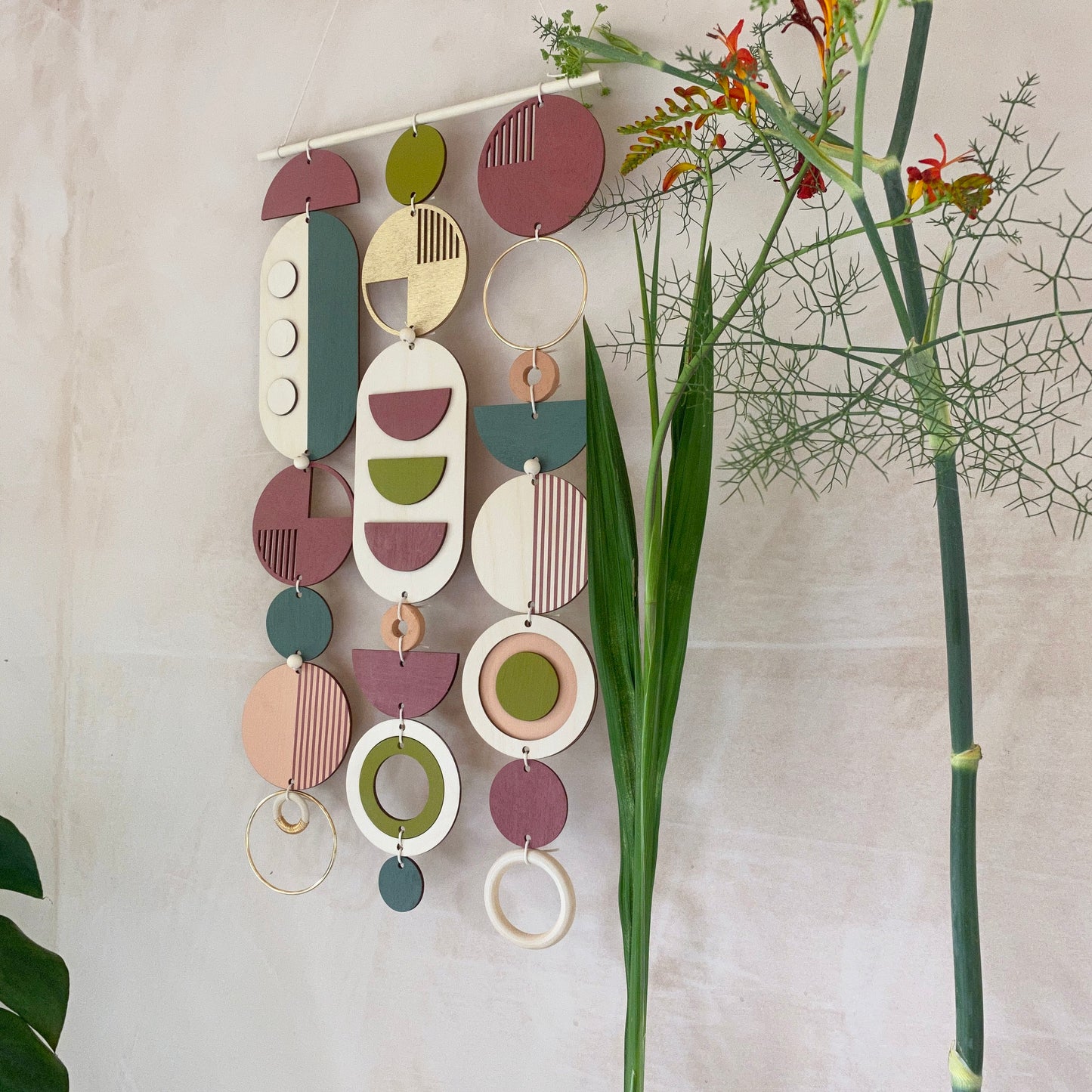 Modern Geometric Wall Hanging - Boho Wall Art - Bedroom Decor