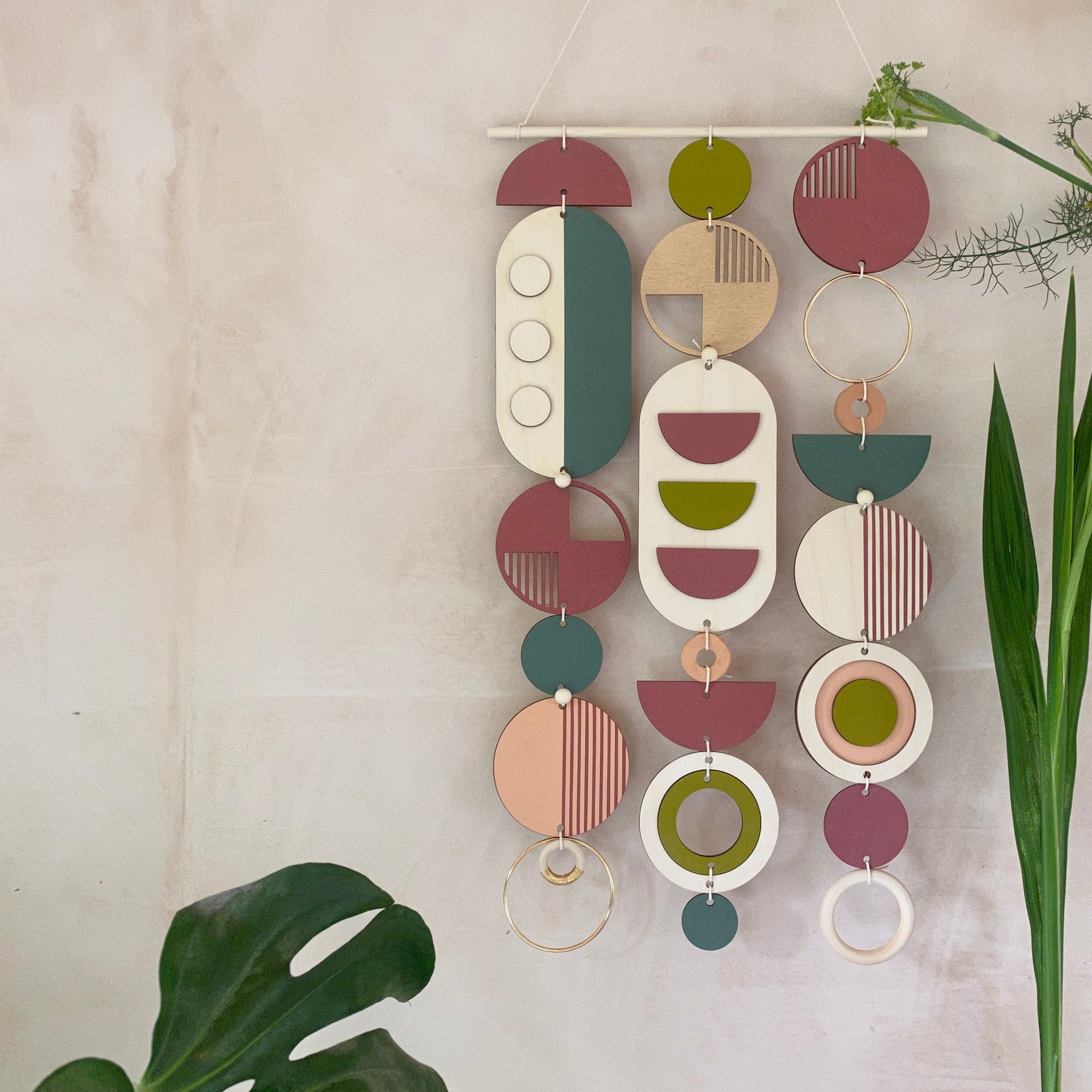 Modern Geometric Wall Hanging - Boho Wall Art - Bedroom Decor
