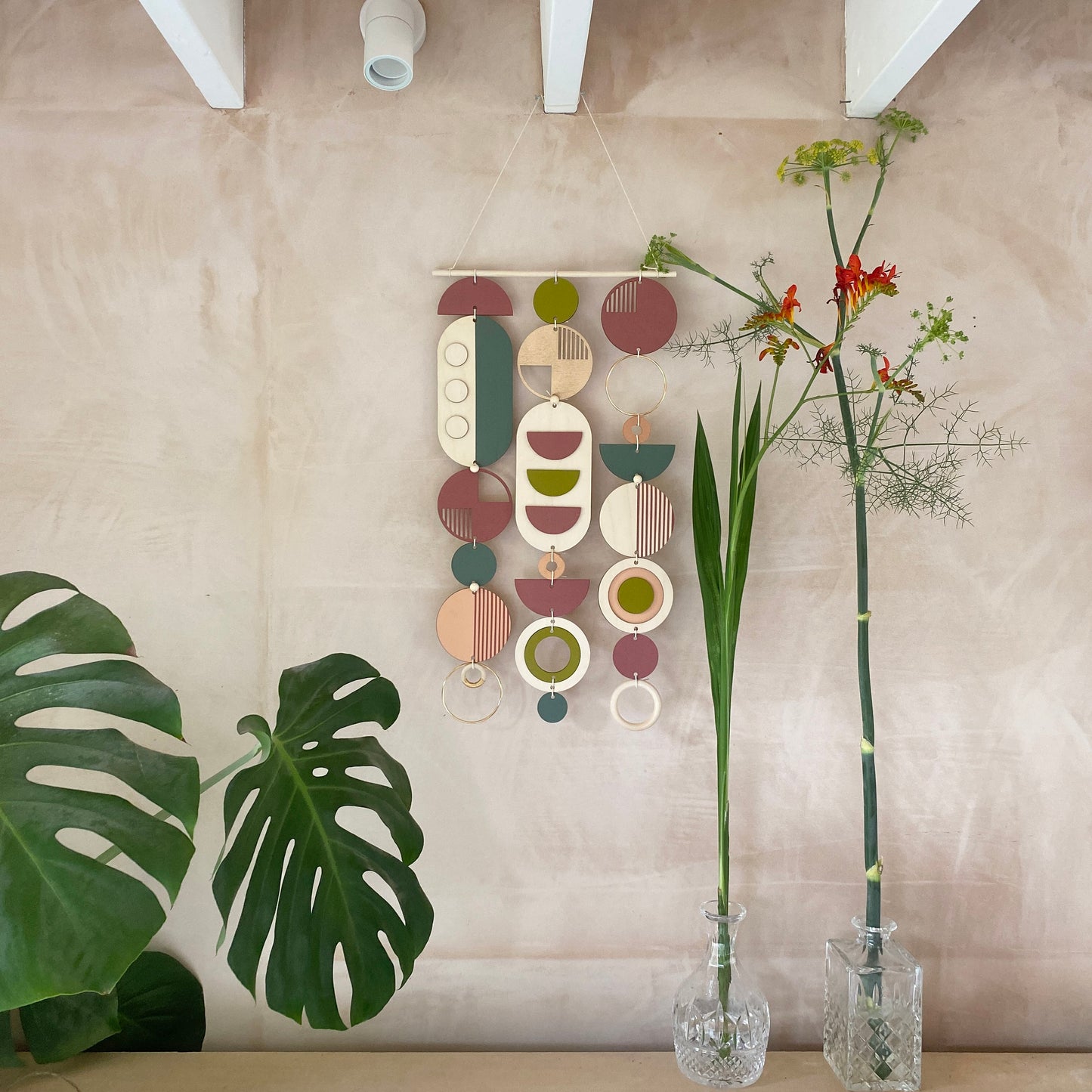 Modern Geometric Wall Hanging - Boho Wall Art - Bedroom Decor