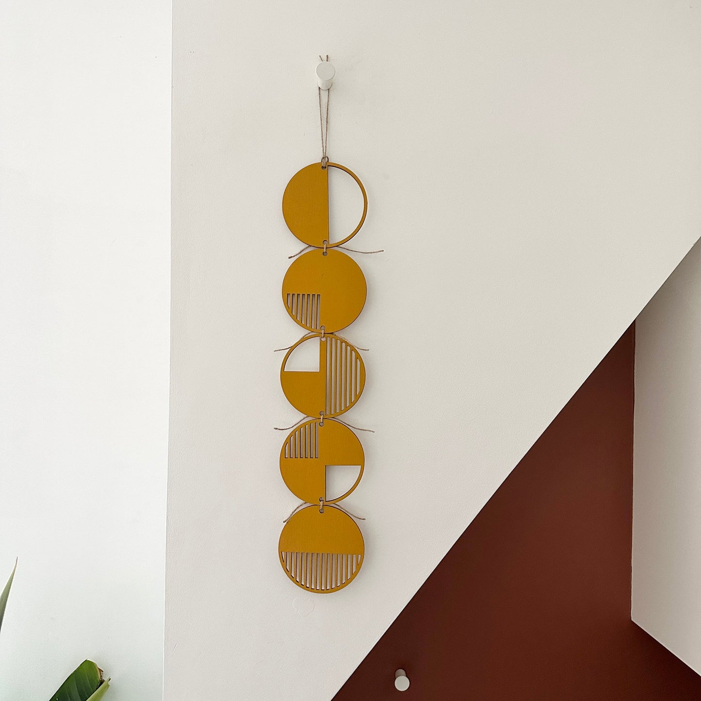 Strong Colours Wall hanging - Geometric Art - Wood Decor - Monochrome Art - Mono Wall Hanging - Wall Art Decor - Earthy Cut Out Art