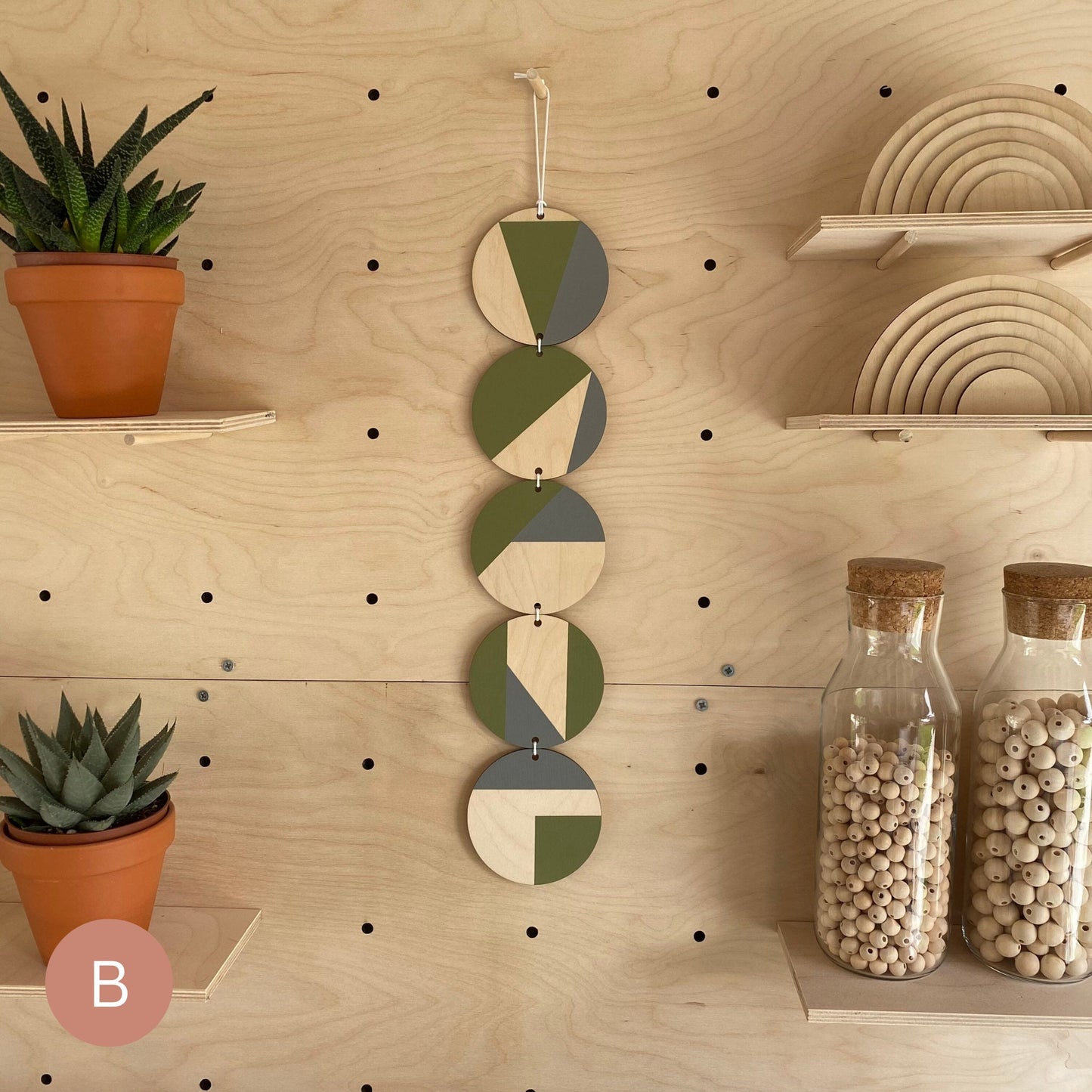 Colourful Grey Art - Bright Wall Hanging Art -  Geometric Wall Hanging - Colourful Wall Decor