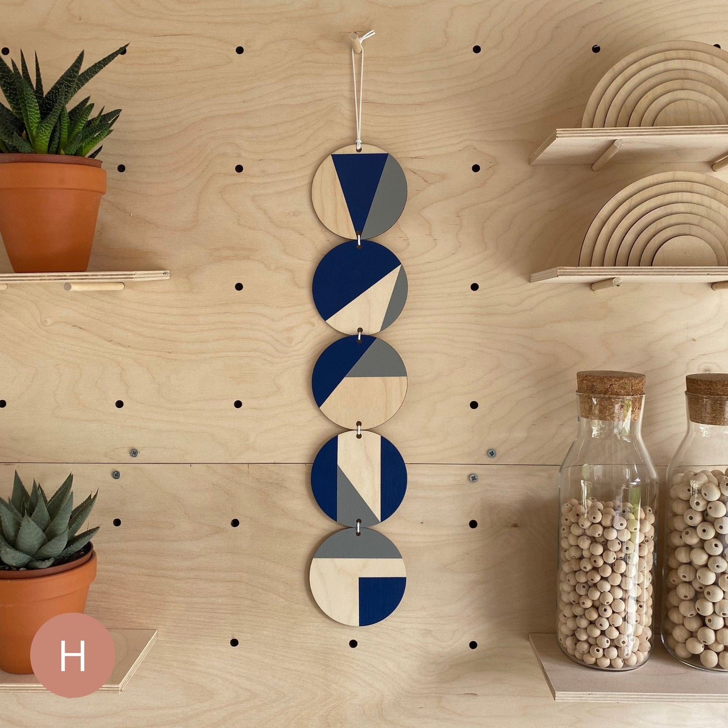 Colourful Grey Art - Bright Wall Hanging Art -  Geometric Wall Hanging - Colourful Wall Decor