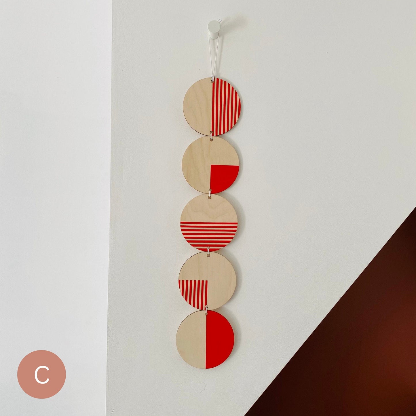 Bright and Colourful Monochrome Geometric Line Wall Art