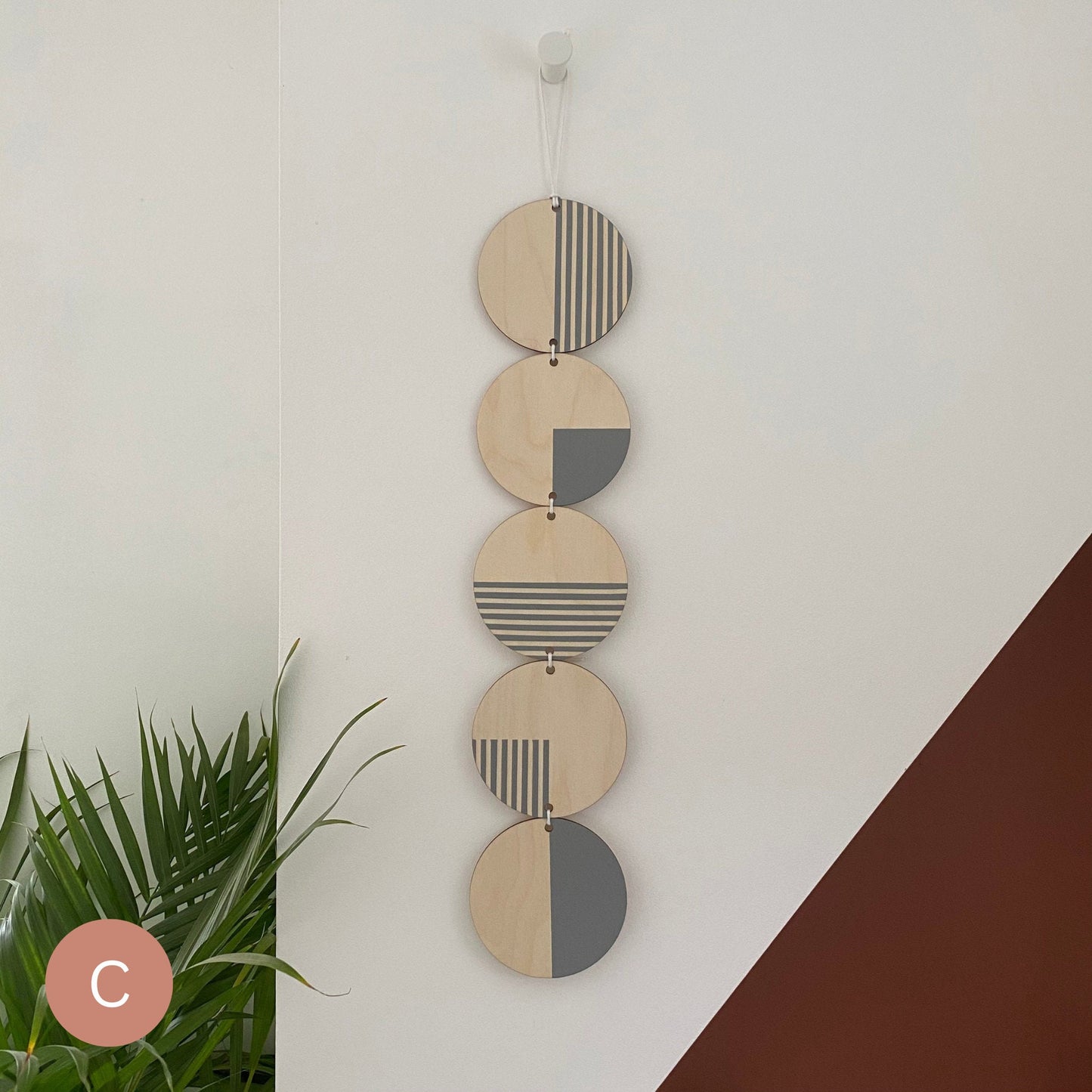 Colourful Monochrome Geometric Line Wall Art