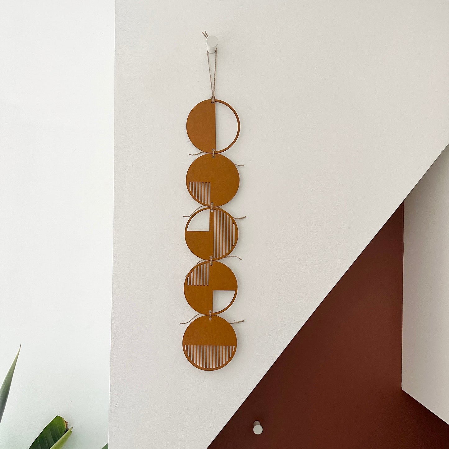 Strong Colours Wall hanging - Geometric Art - Wood Decor - Monochrome Art - Mono Wall Hanging - Wall Art Decor - Earthy Cut Out Art