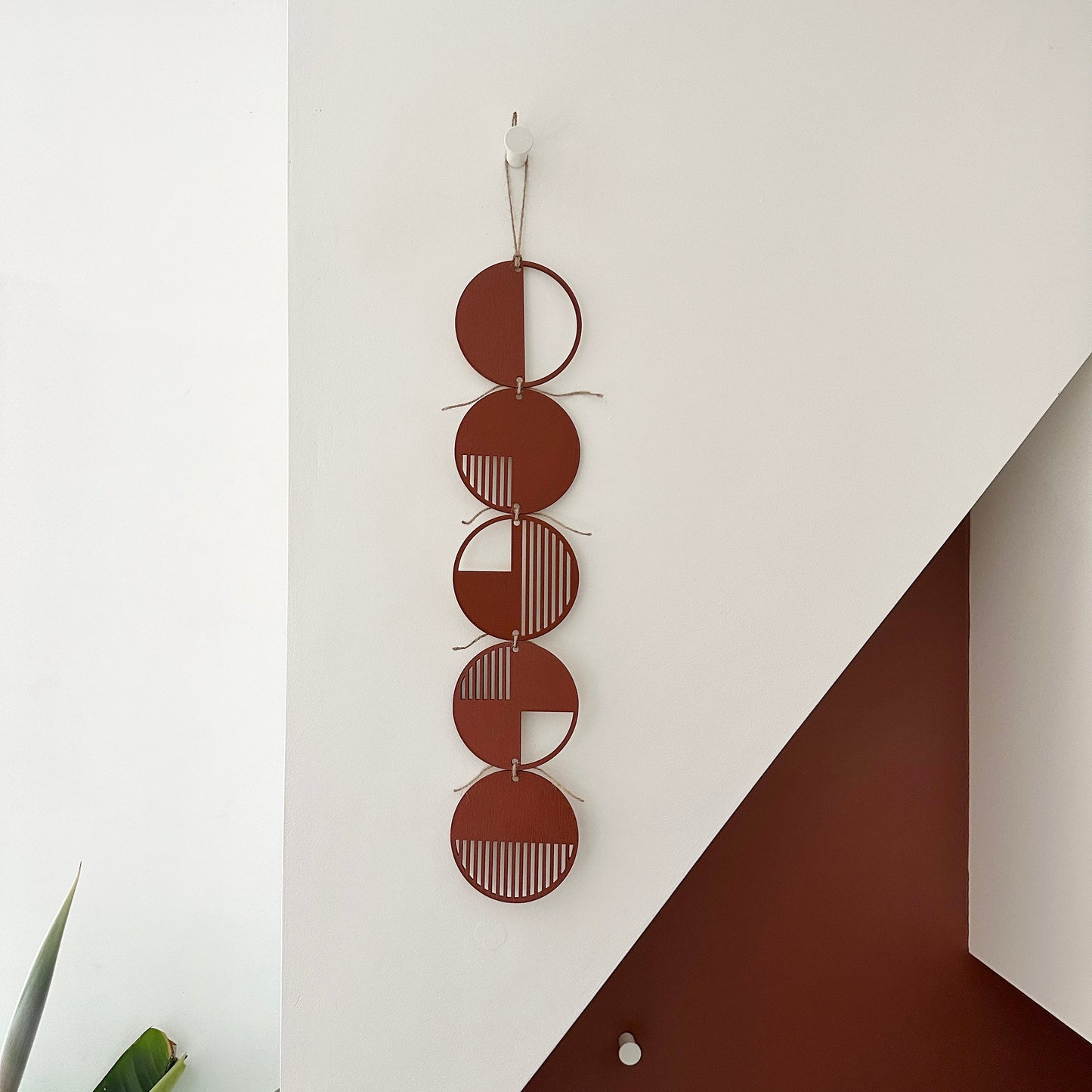 Strong Colours Wall hanging - Geometric Art - Wood Decor - Monochrome Art - Mono Wall Hanging - Wall Art Decor - Earthy Cut Out Art