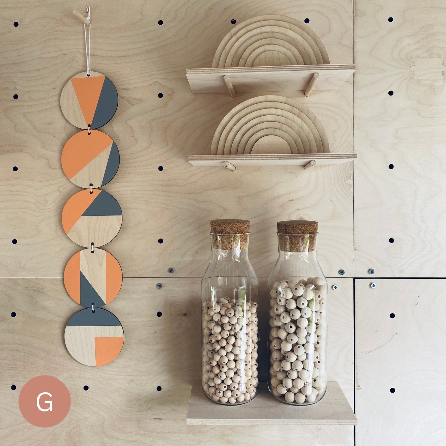 Colourful Grey Art - Bright Wall Hanging Art -  Geometric Wall Hanging - Colourful Wall Decor