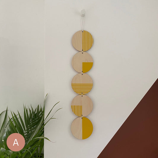 Bright and Colourful Monochrome Geometric Line Wall Art