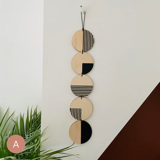 Colourful Monochrome Geometric Line Wall Art