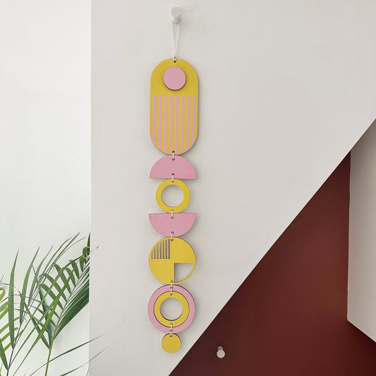 Bright Wall Hangings - Geometric Artwork - Colourful Home Decor - Fun Home Decor - Slim Wall Art - Long Wall Hanging - Fun Wall Art