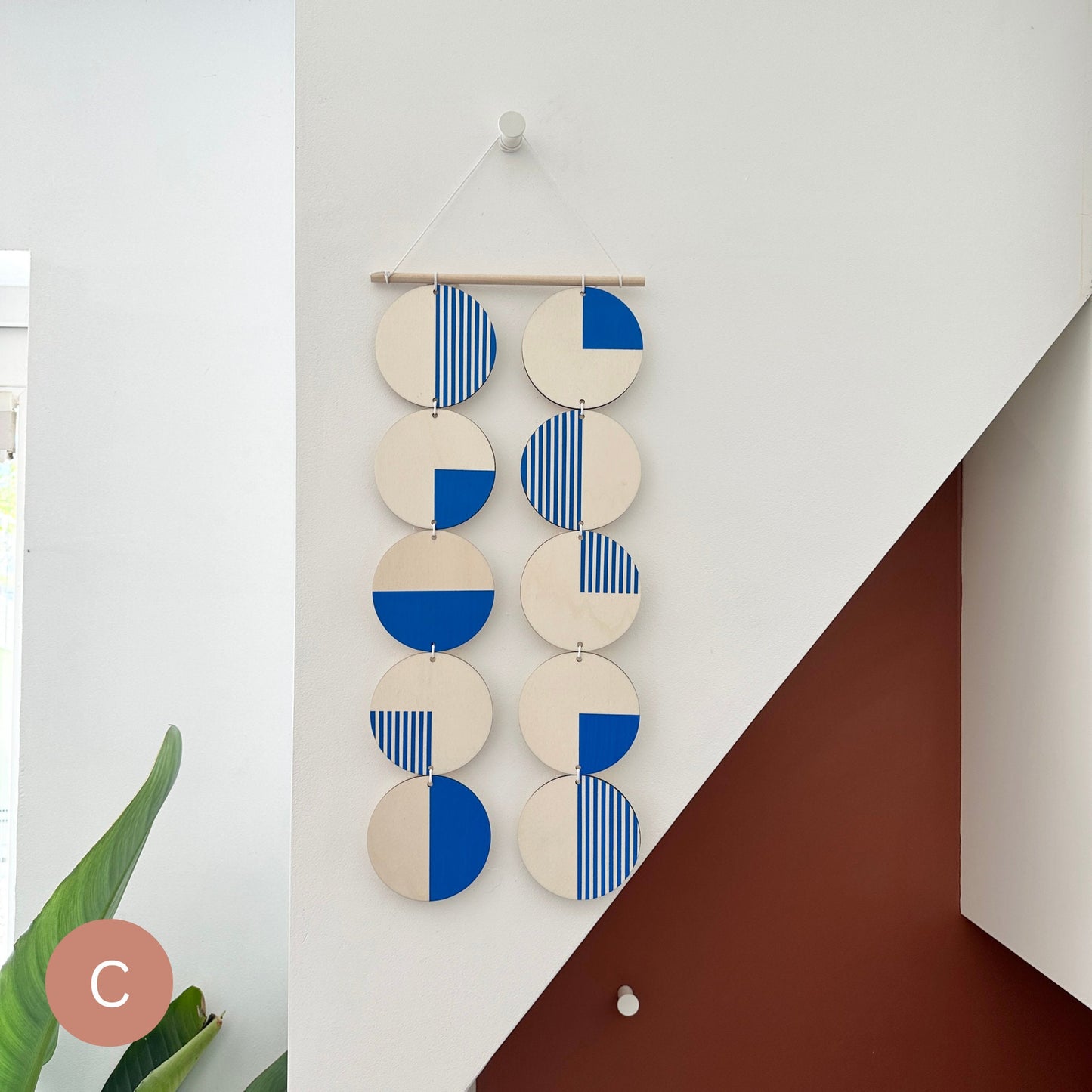 Colourful Monochrome Geometric Wooden Wall Art